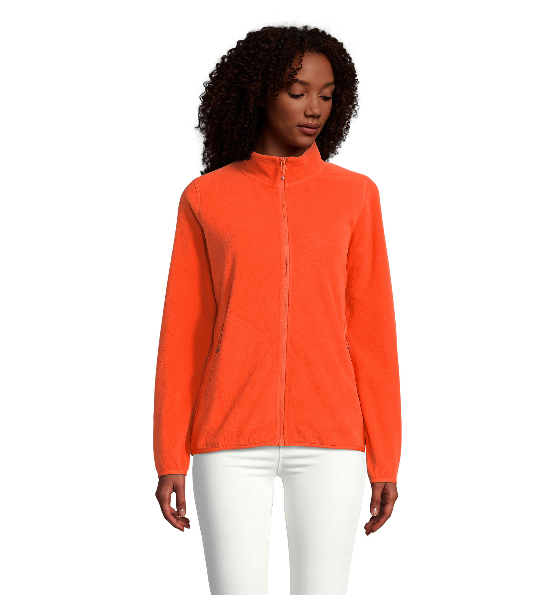 Veste polaire recyclée personnalisable pour Femme 280g Orange 1